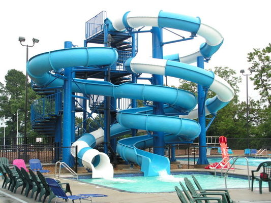 어린이 놀이터 야외 게임 상업 수영장 장비 물 슬라이드 세트 유리섬유 성인용