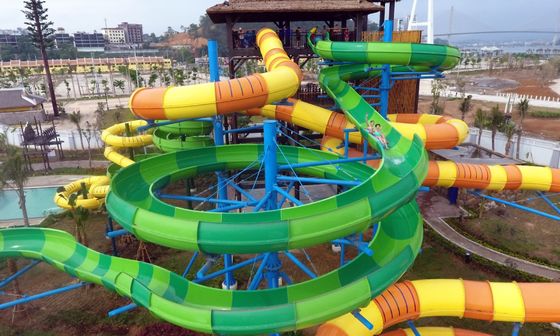 OEM 야외 상업용 워터 파크 어린이 놀이 공원 타기 유리 섬유 슬라이드