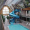 아쿠아 파크를 위한 사이클론 수영장 용수 슬라이드 1조각 섬유 유리 청색