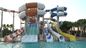 성인 야외 다중 유리 섬유 슬라이드 세트 물 놀이 공원 놀이터
