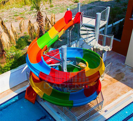 반대 자외선 페이드 수영장 용수 슬라이드 섬유 유리 화려한 워터 슬라이드
