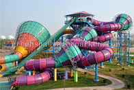 Fiberglass Commercial Playground Equipment Long Funny For Aqua Fun Park