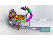 Children Spray Park Equipment Colorful Fiberglass Water Slide SGS Certification