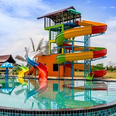 좋은 가격 OEM Kids Water Park Outdoor Playground Swimming Pool Fiberglass Slide for Kids 온라인으로