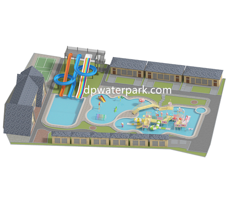 좋은 가격 Hotel Aqua Park Design Fiberglass Water Play Equipment  Customized Resort Water Park Slides With Kids Play House 온라인으로