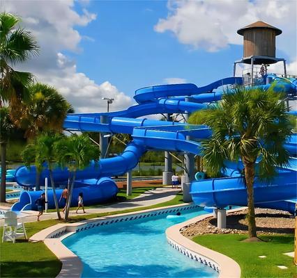 좋은 가격 Commercial Fiberglass Water Park Slide with 6-8mm Thickness and Over 10 Years Service Life Ending with Pool 온라인으로