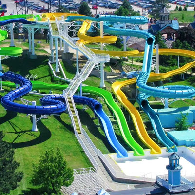 좋은 가격 Customized Size 6-8mm Thickness Fiberglass Water Park Slide with Over 10 Years Service Life 온라인으로