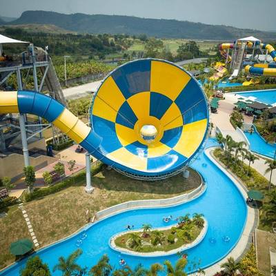 좋은 가격 Outdoor Fiberglass Water Park Slide with 6-8mm Thickness and 10 Years Service Life in Customized Size 온라인으로