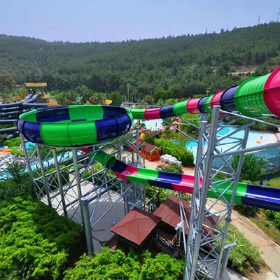 좋은 가격 Commercial Grade Fiberglass Water Park Slide with Pool End in Customized Colors and Sizes 온라인으로