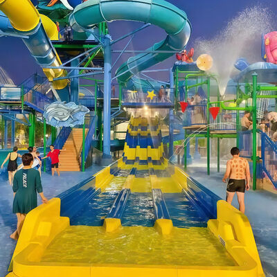 좋은 가격 상업용 실내용 유리섬유 물 슬라이드 호텔용 수영장용 2D 디자인으로 컬러풀 레이싱 슬라이드 온라인으로