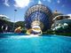 큰 트럼펫 수상 테마 공원 장비 어른 상업적 섬유 유리 워터 슬라이드