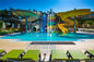 호텔 6m 수영장 용수 슬라이드 설정 정전기 증명 섬유 유리 주문 제작된 컬러