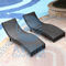 알루미늄 프레임 수영장 부속물 PE 라탄 라운지 의자 190 센티미터 길이