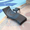 알루미늄 프레임 수영장 부속물 PE 라탄 라운지 의자 190 센티미터 길이