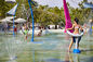 어린이들 해파분무대를 위한 연한 녹청색 스프레이 공원 304 스테인레스 강 두배 스프레이 물 총기