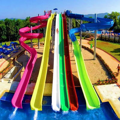 품질 Durable 6-8mm Thickness Fiberglass Water Park Slide with Over 10 Years Service Life and Customized Size 공장