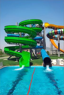 좋은 가격 Adult Spiral Combination Water Slide With Perfectly Designed Slide Color Customizable Suitable For Home Outdoor 온라인으로