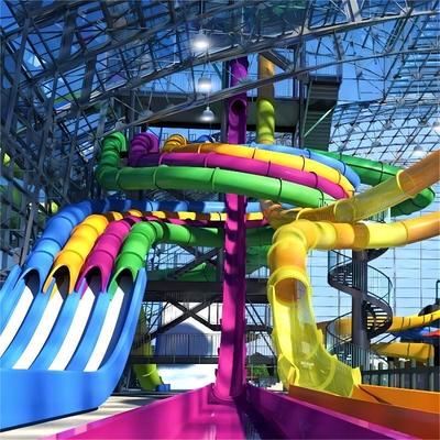좋은 가격 Commercial Fiberglass Water Park Slide with 7.3m Height and Pool End for Kids and Adults 온라인으로