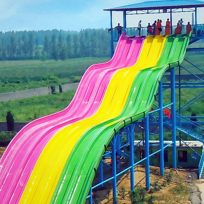 좋은 가격 Rainbow Racing Water Slide Fiberglass Material Service Life Over 10 Years Color Customized Use For Water Park Equipment Swimming Pool 온라인으로