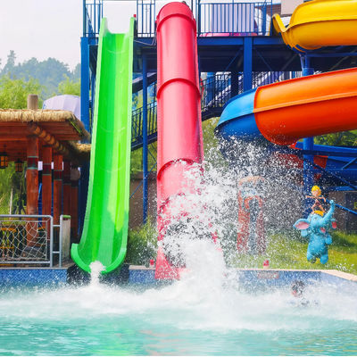 좋은 가격 Outdoor swimming pool Water Park Fiberglass Sled Cannon Barrel Slide Customized Height With Installation Detailed Drawings Attached 온라인으로