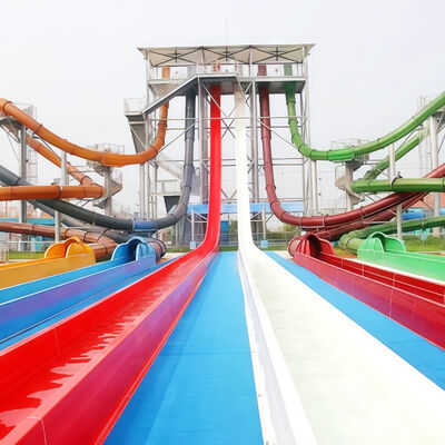 좋은 가격 상업용 고속 유리 섬유 워터 슬라이드 워터파크 스릴 라이드 레이싱 슬라이드 내구성, 과도한 사용에 적합 온라인으로