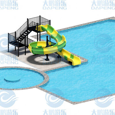 2.5m Height Open Spiral Water Slide Small Fiberglass Equipment For Hotel Residential Projects