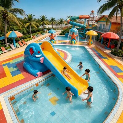 품질 Elephant Theme Children Water Play Equipment For Kids Water Park Splash Pad And Swimming Pool 공장